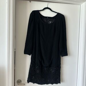 Carolina Herrera Black Textured Dress